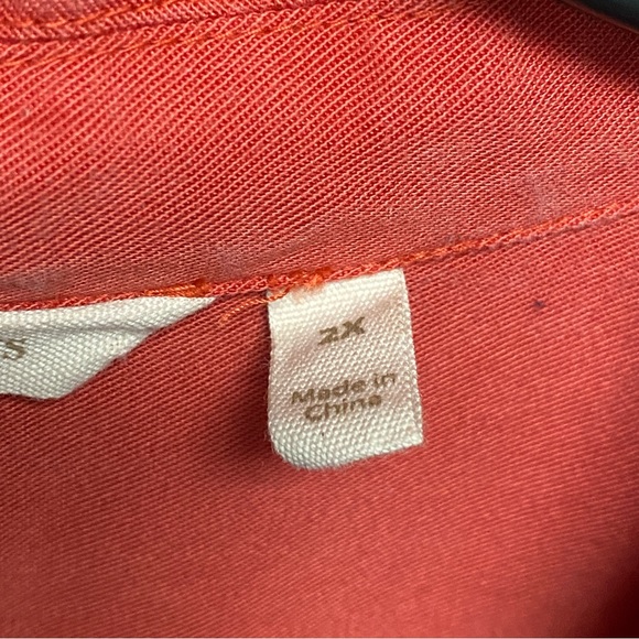 Soft Surroundings Woman's 2X Embroidered Button Down Weekender Tencel Dress - Picture 8 of 13